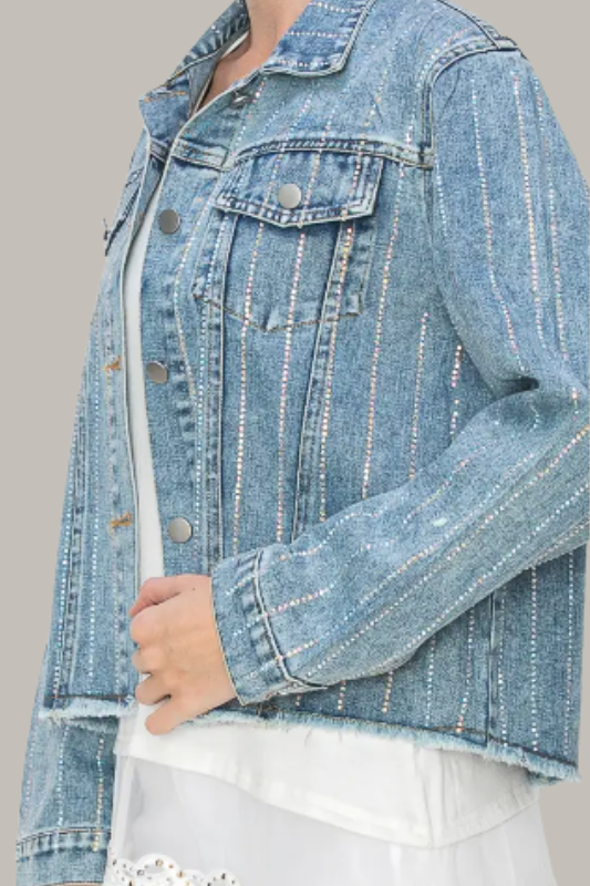 Rhinestone Denim Jacket