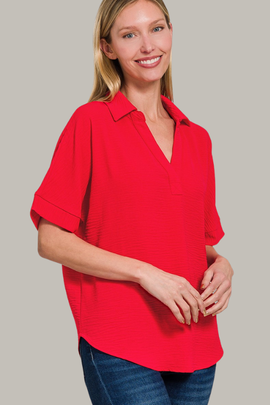 Staple Blouse -Red