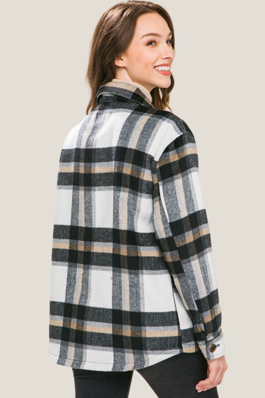 Plaid Button Up Shacket