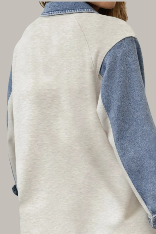 Denim Trimmed Top