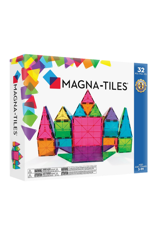 Amazon-MAGNA-TILES Classic 32-Piece Magnetic Construction Se