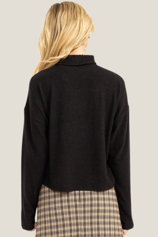 Softest Perfect Length Turtleneck (Black)