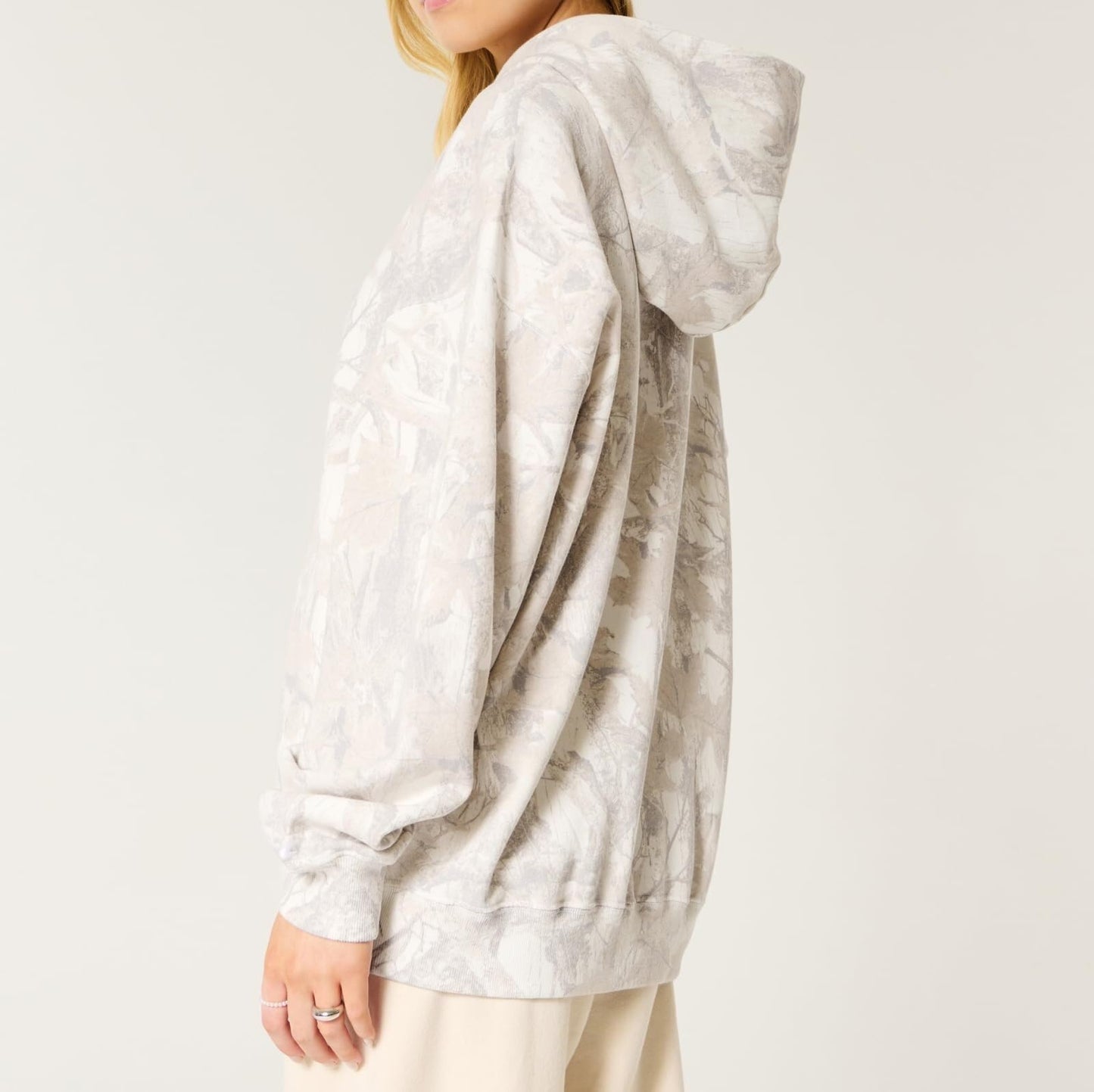 Amazon Maple Leaf Oversized Fleece Hooded Sweatshirt