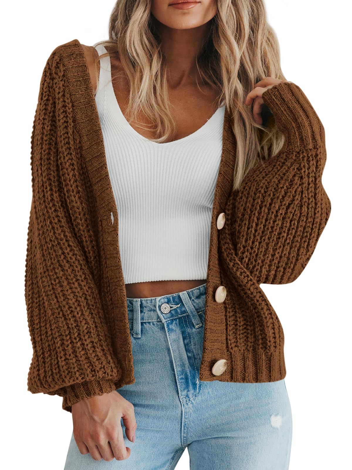 Amazon-Women's Chunky Knit Open Front Sweater (several colors)