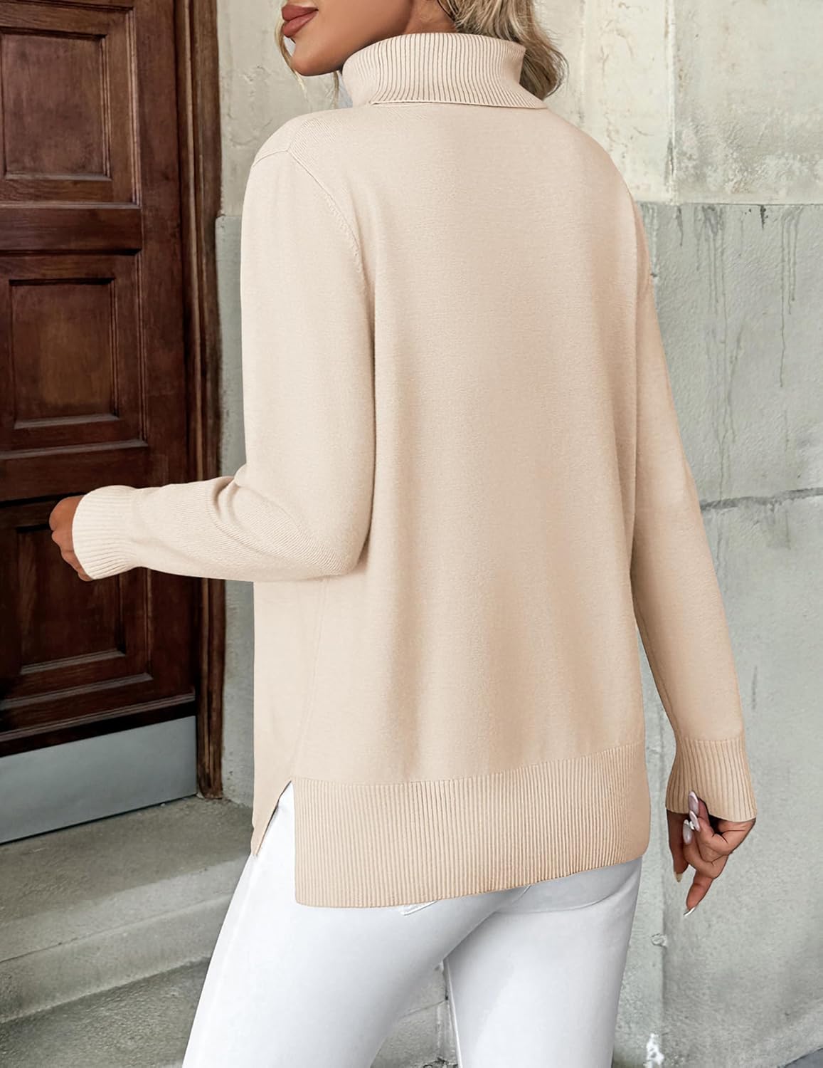 Amazon-Turtleneck Spilt Hem Sweater (Several Colors)