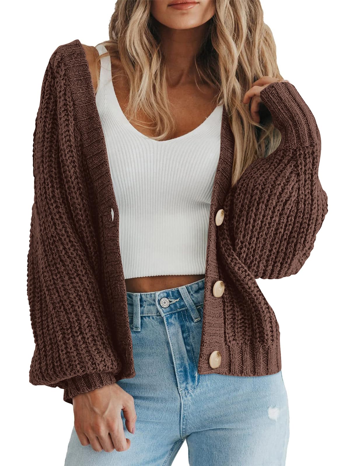 Amazon-Women's Chunky Knit Open Front Sweater (several colors)