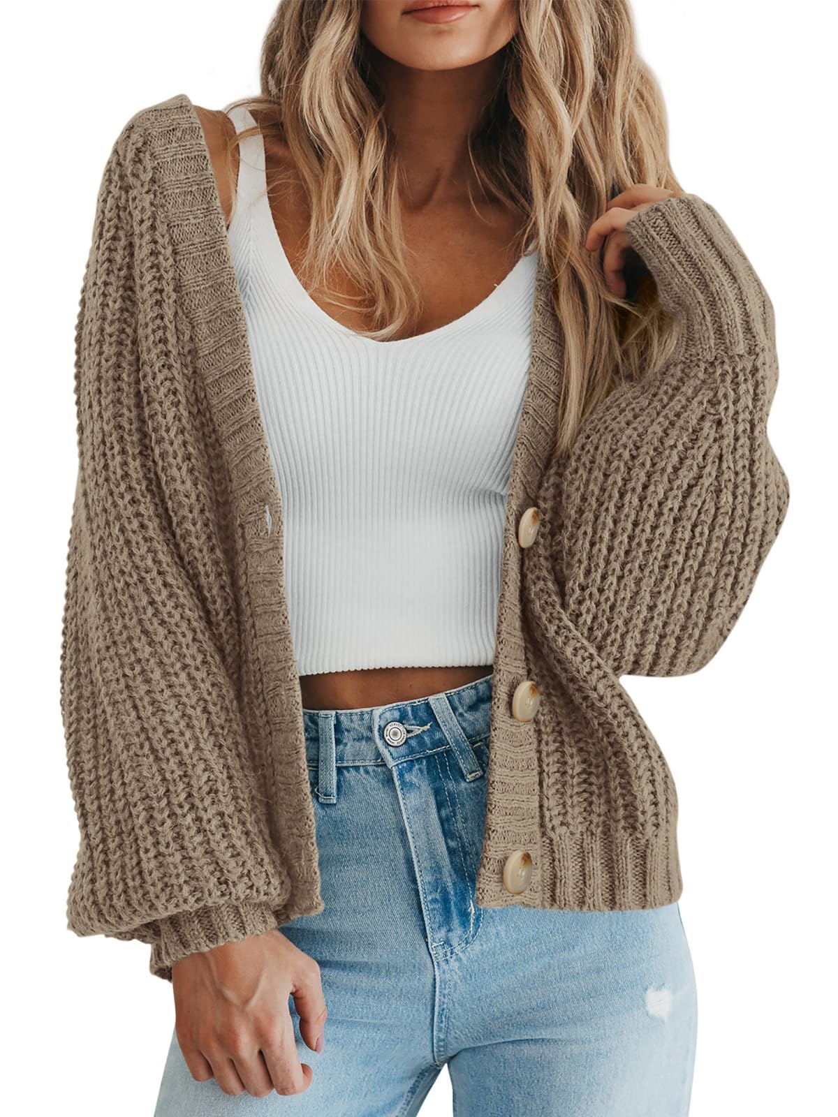 Amazon-Women's Chunky Knit Open Front Sweater (several colors)