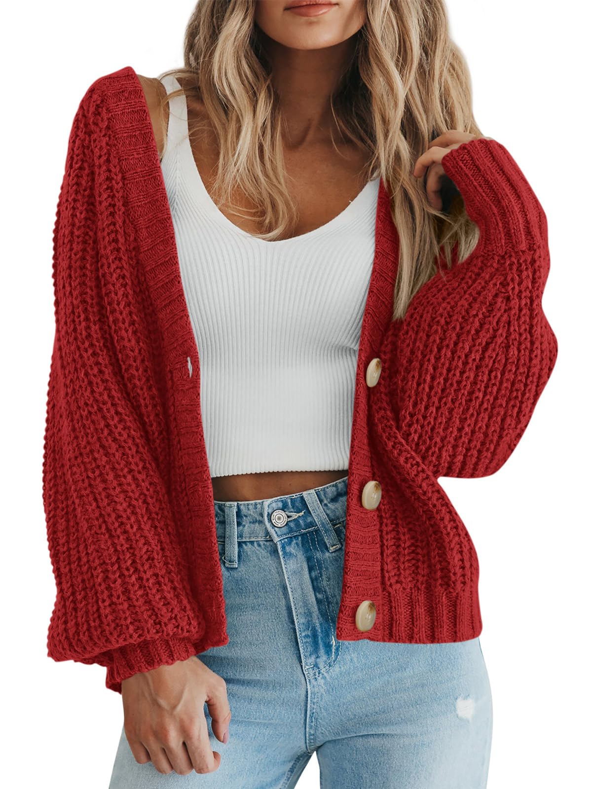 Amazon-Women's Chunky Knit Open Front Sweater (several colors)