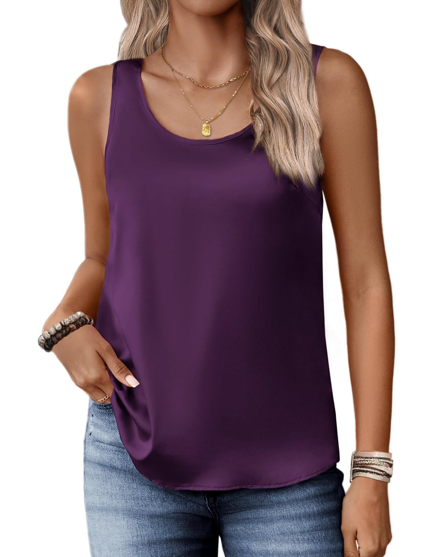 Amazon- Silk Satin Tank Tops