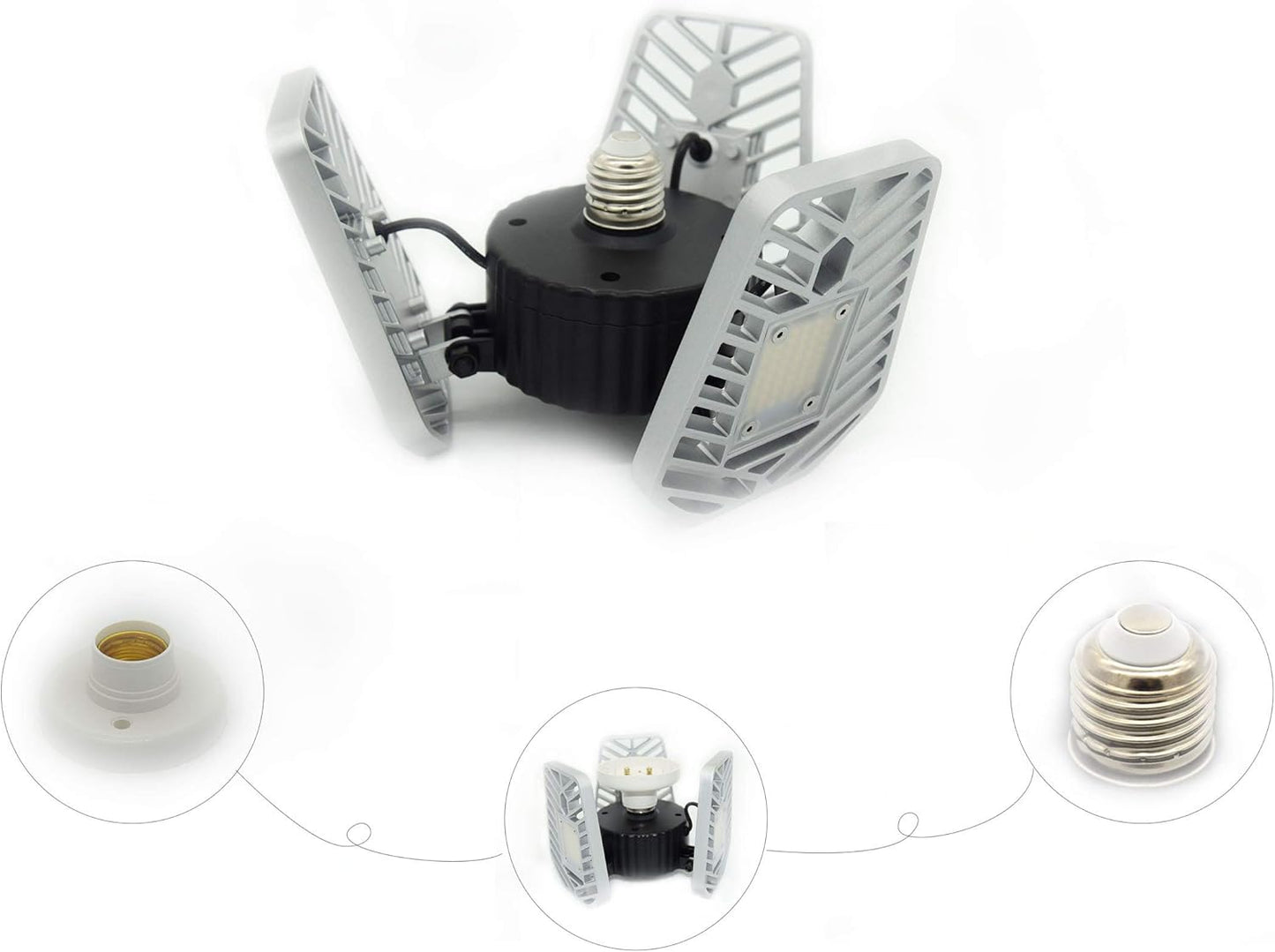 Amazon-2-Pack LED Garage Lights, 6500Lumens