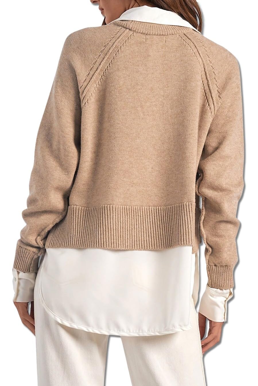 Amazon- ELAN Women's Long Sleeve Sweater Shirt