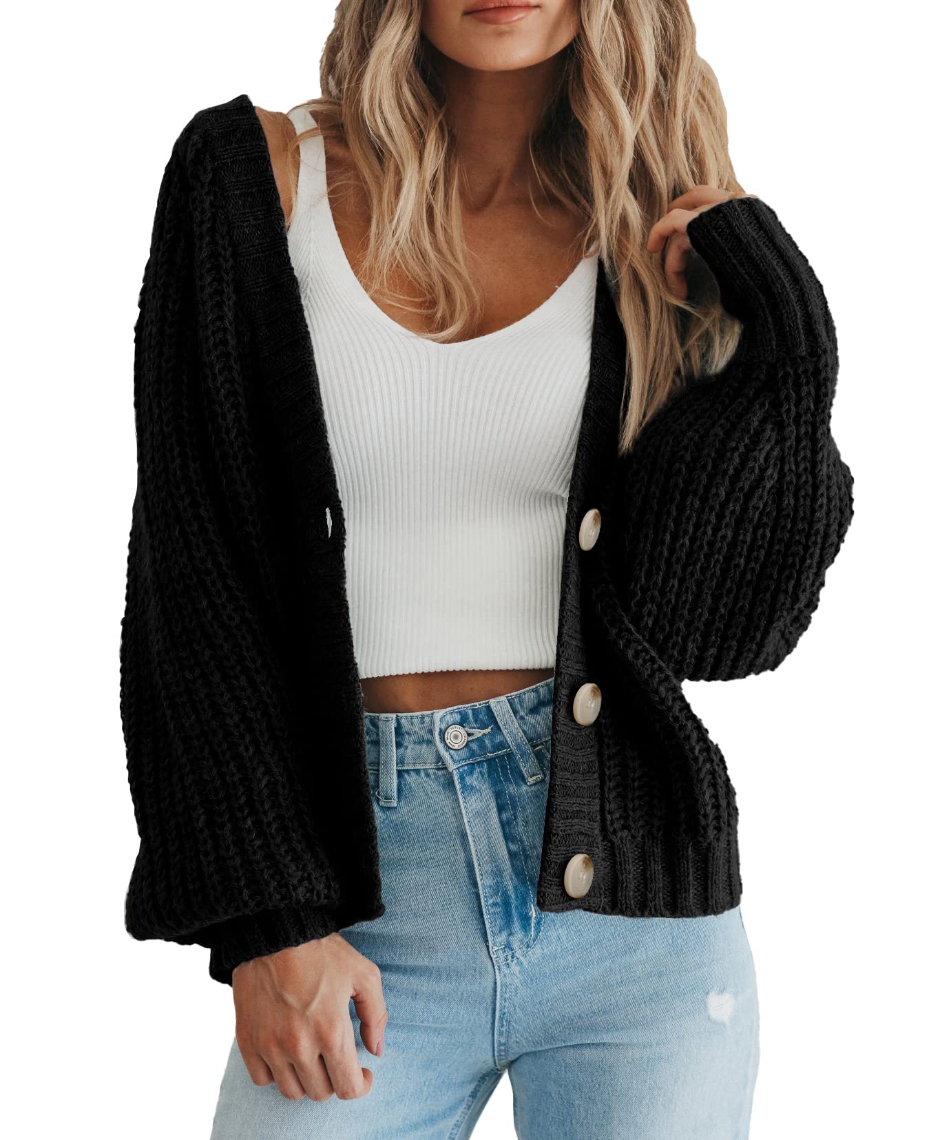 Amazon-Women's Chunky Knit Open Front Sweater (several colors)