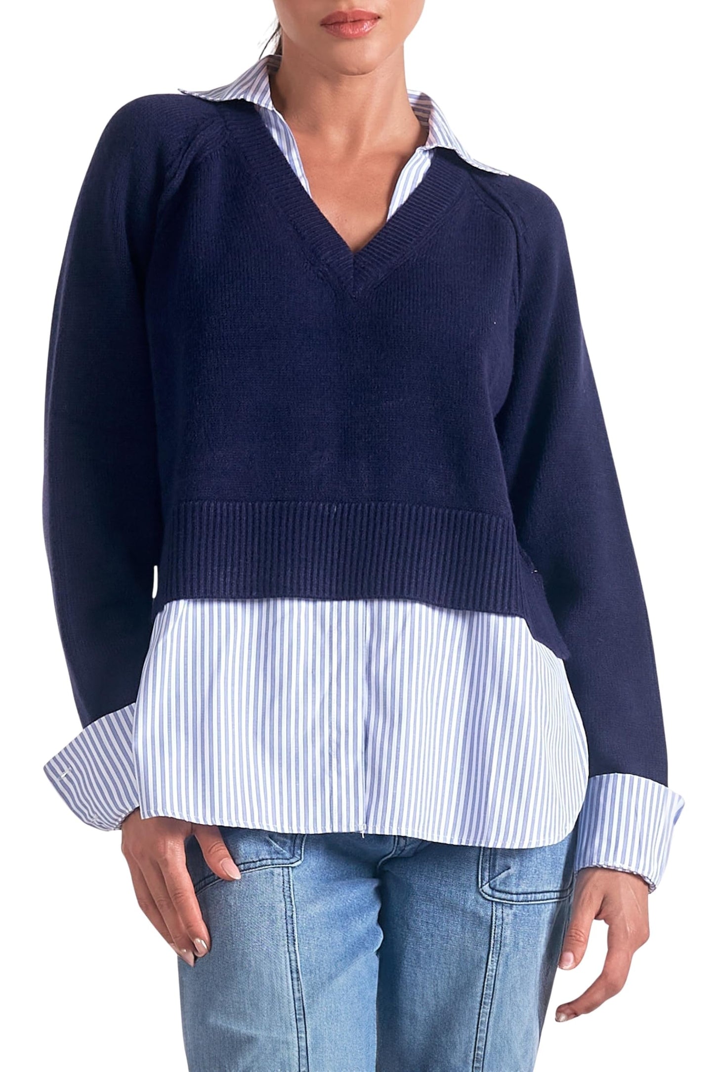 Amazon- ELAN Women's Long Sleeve Sweater Shirt