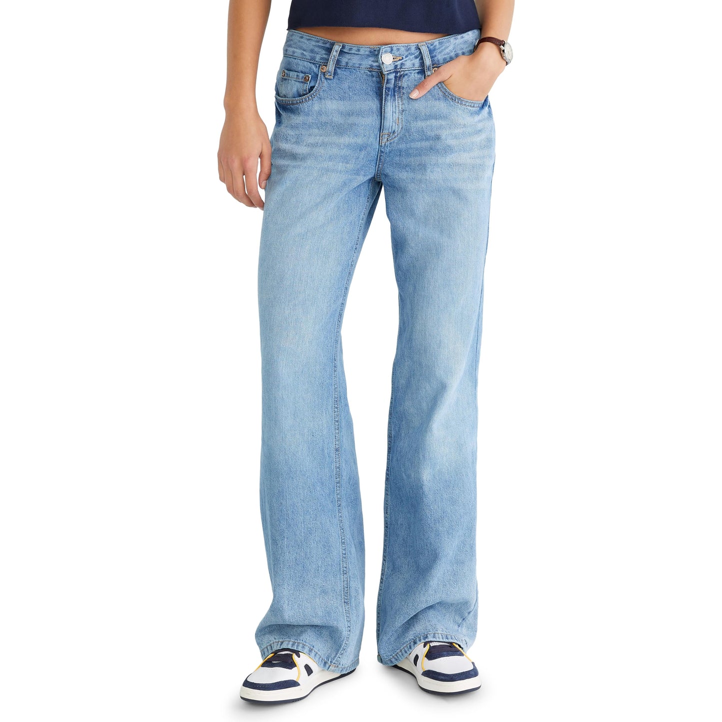 Amazon- AEROPOSTALE Women's Low-Rise Baggy Wide-Leg Jean