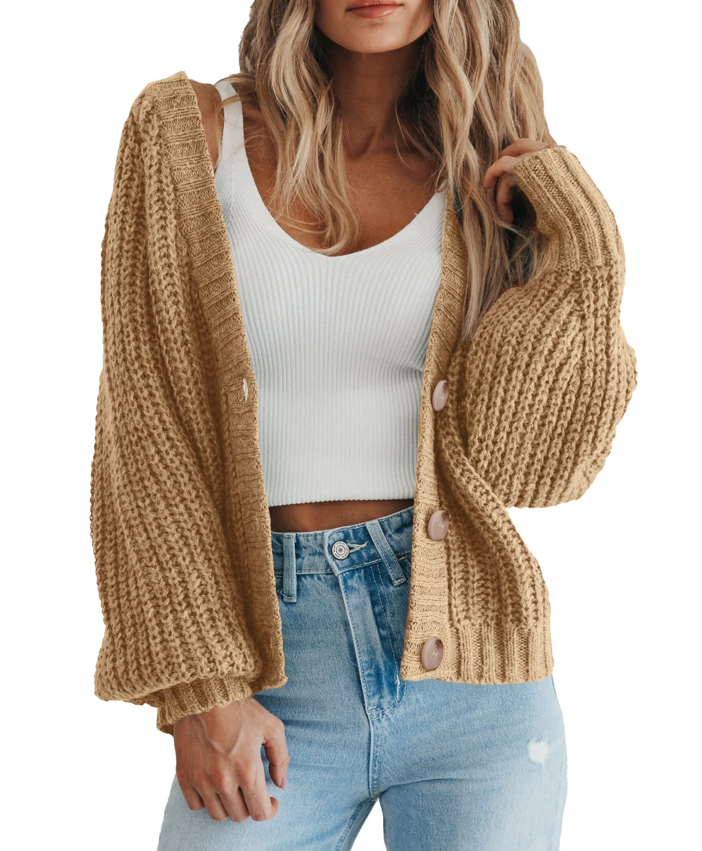 Amazon-Women's Chunky Knit Open Front Sweater (several colors)