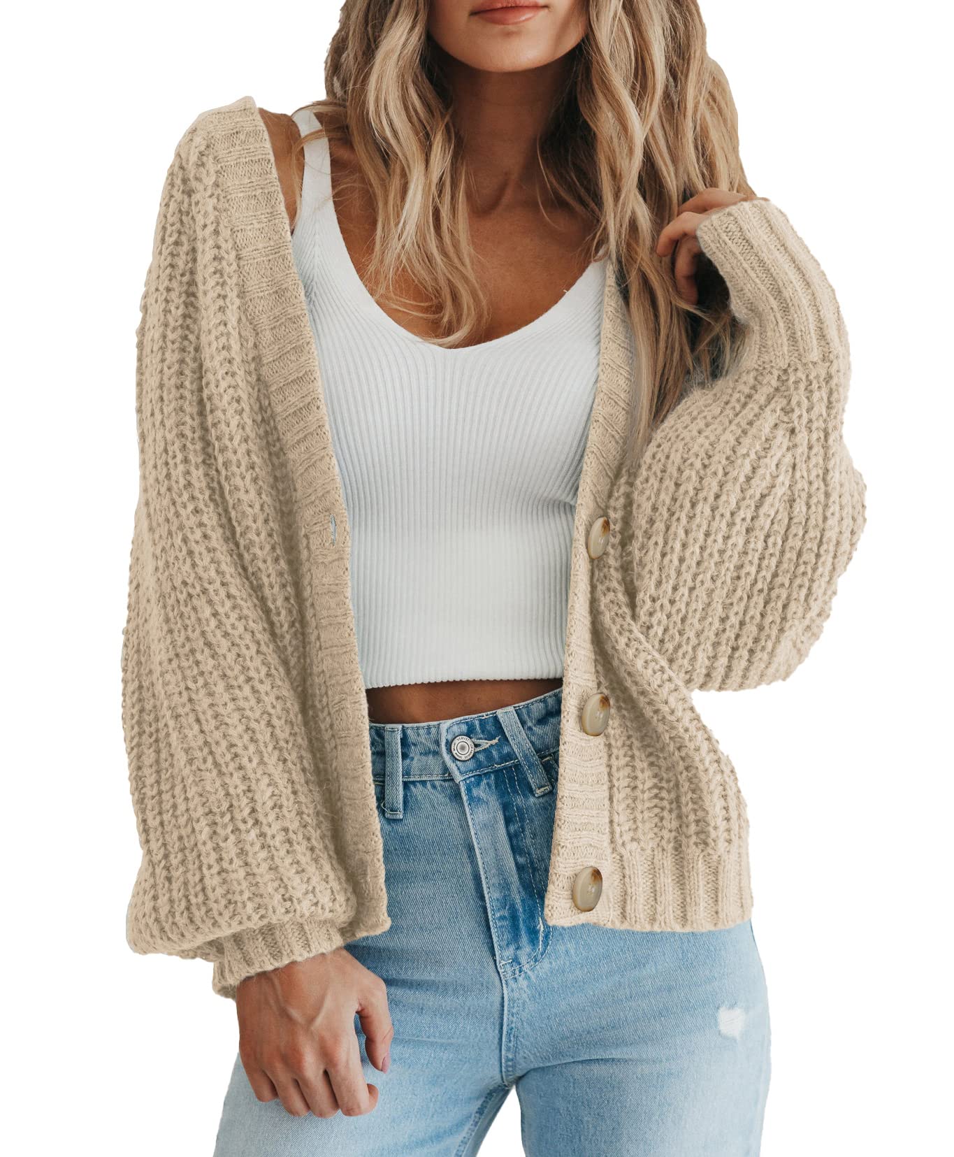 Amazon-Women's Chunky Knit Open Front Sweater (several colors)