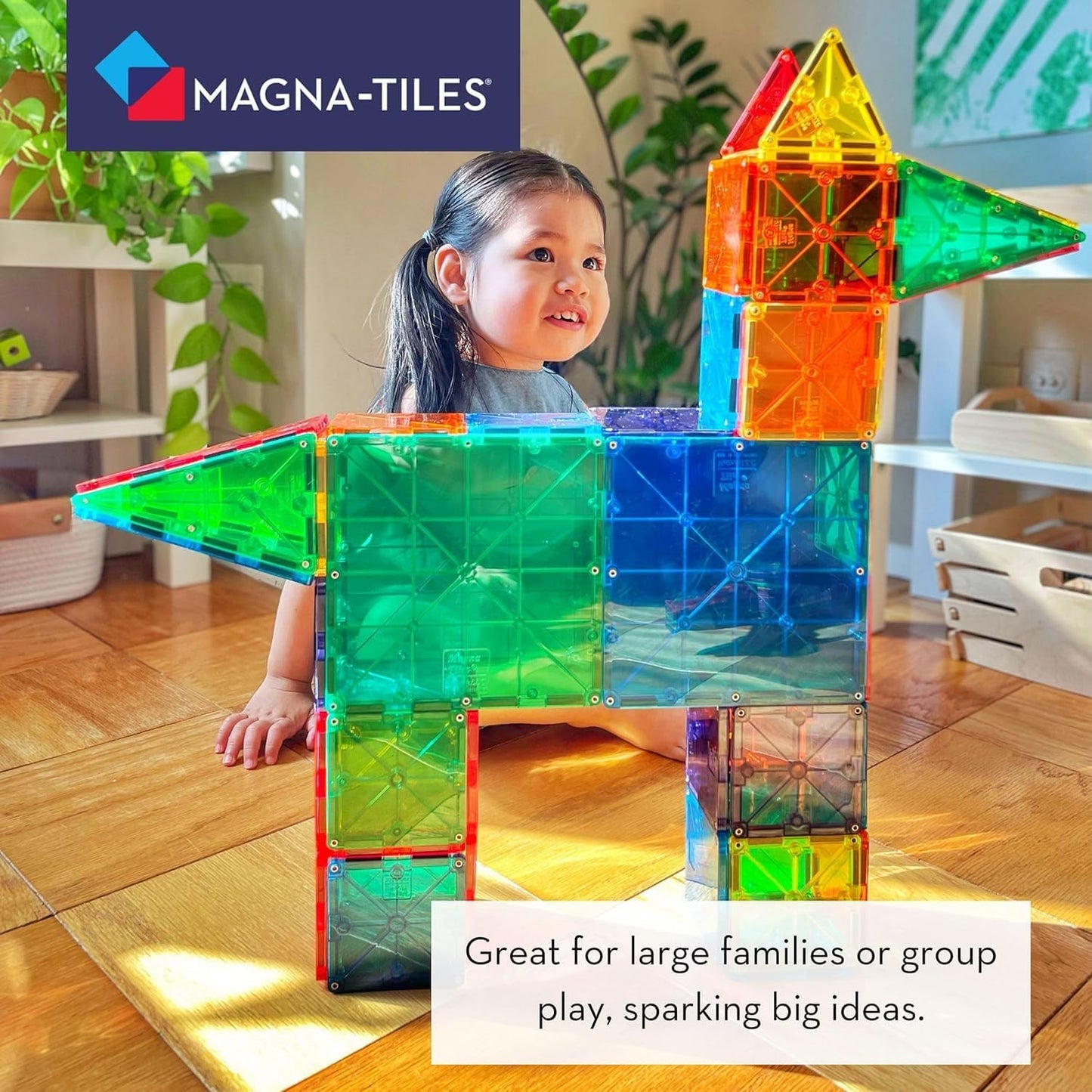 Amazon-MAGNA-TILES Classic 100-Piece Magnetic Construction Set