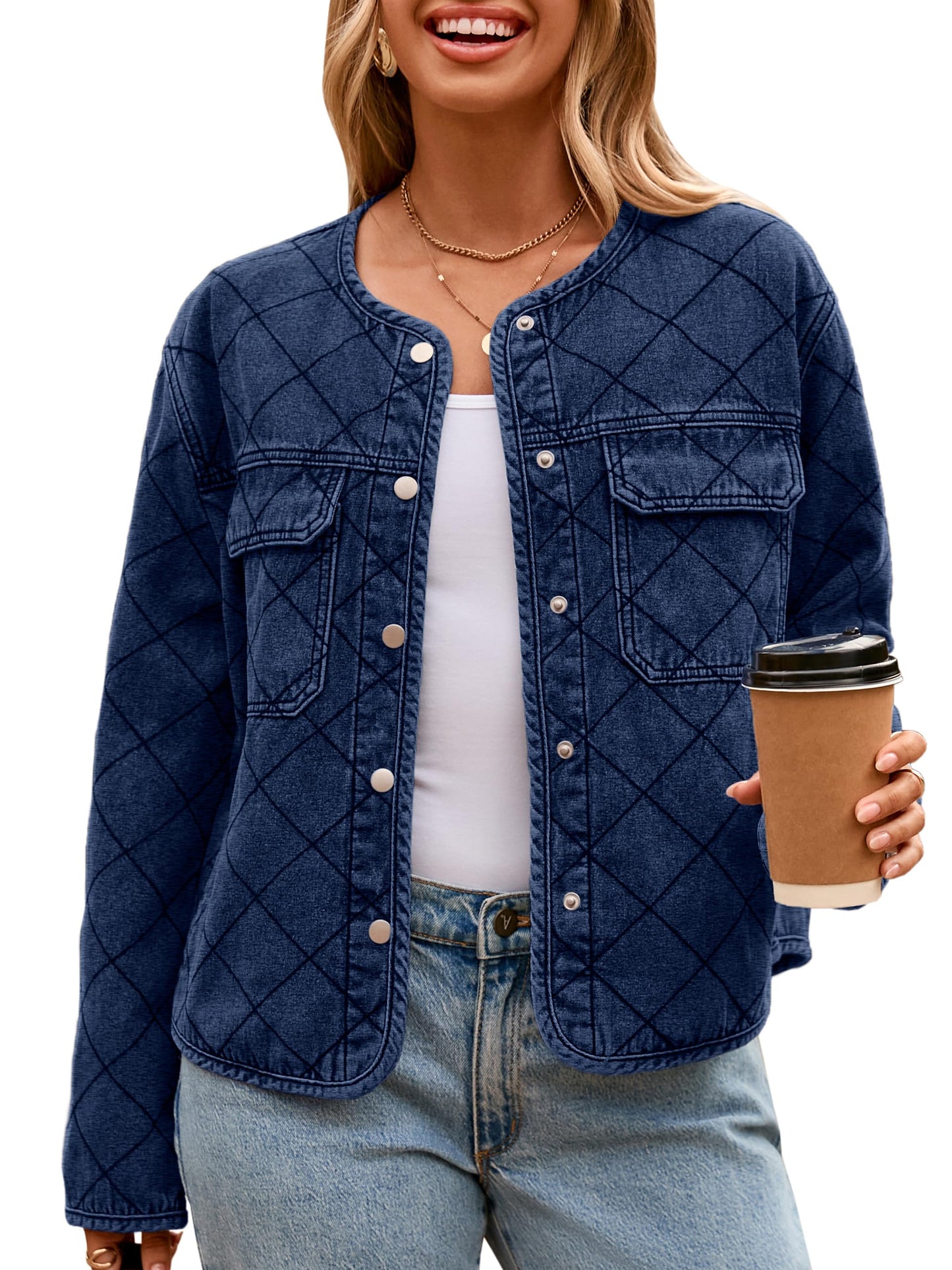 Amazon- Quilted Lightweight Denim Jackets (more colors)
