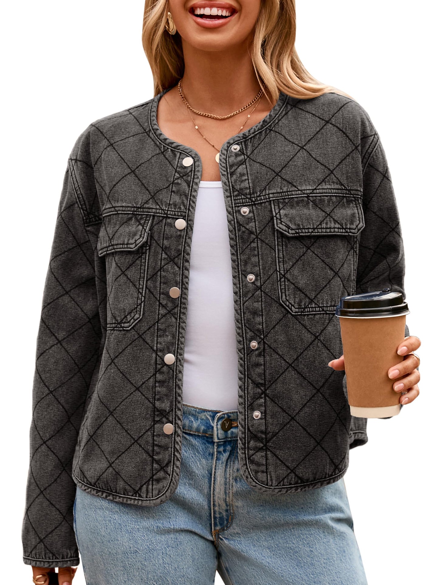 Amazon- Quilted Lightweight Denim Jackets (more colors)