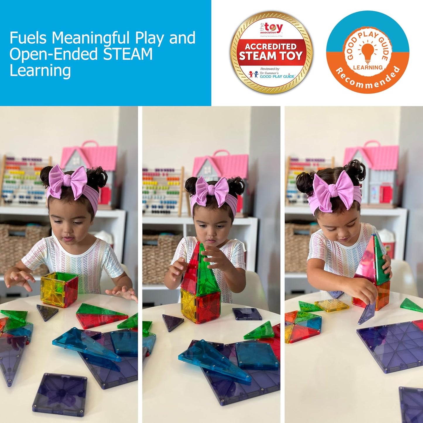 Amazon-MAGNA-TILES Classic 32-Piece Magnetic Construction Se