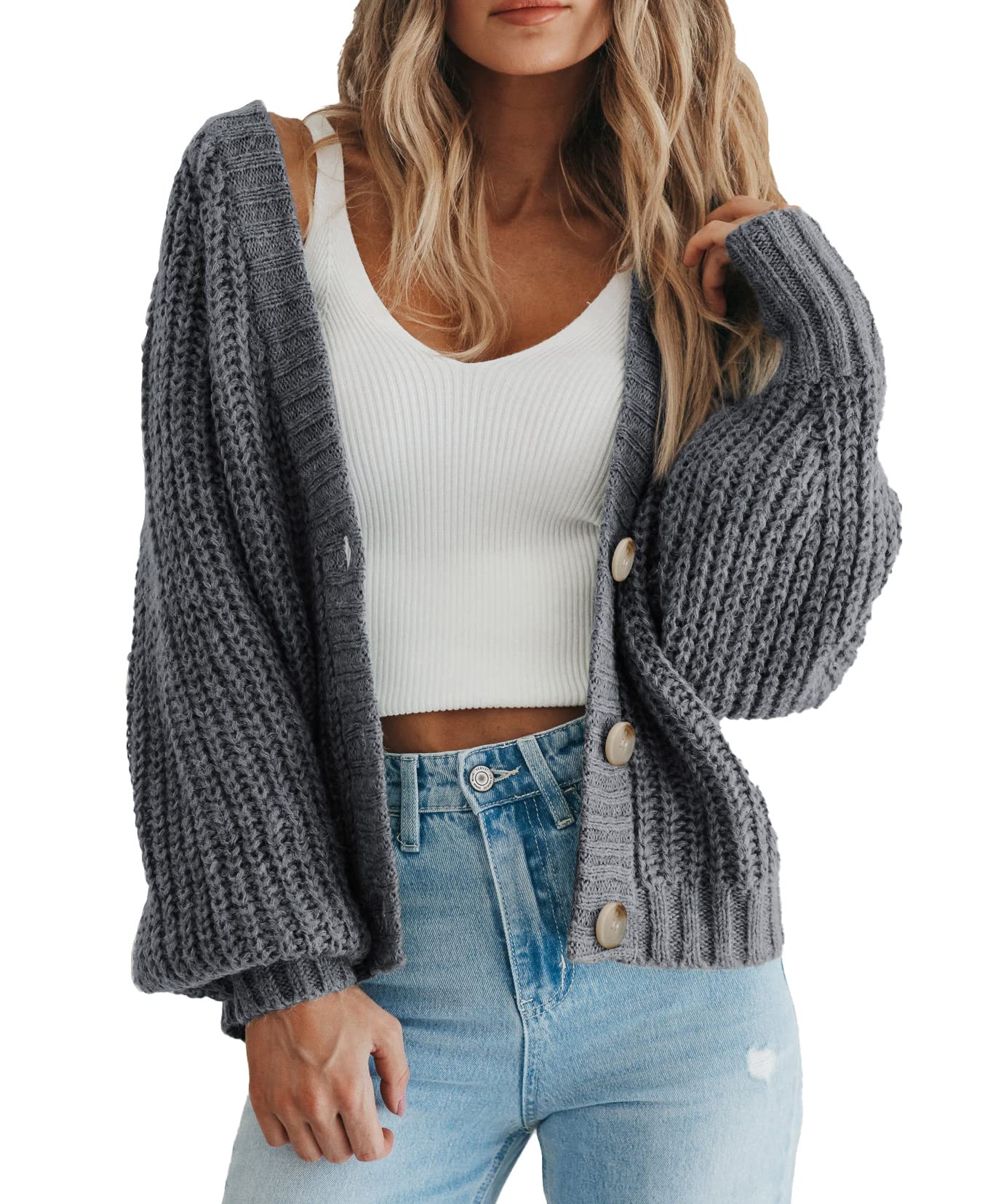 Amazon-Women's Chunky Knit Open Front Sweater (several colors)