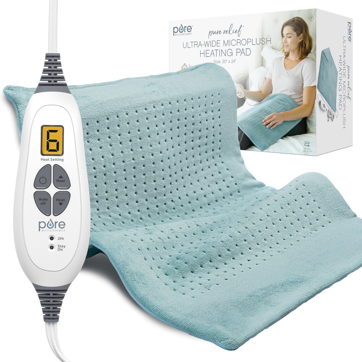 Amazon-Ultra-Wide Microplush Heating Pad