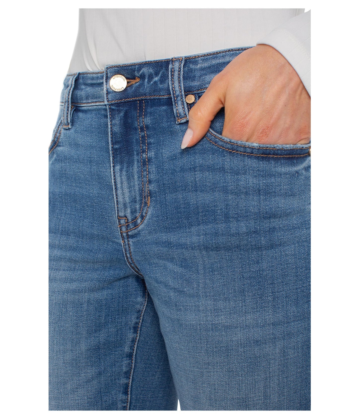 Amazon- Liverpool Women's Marley Mid-Rise Girlfriend Jeans