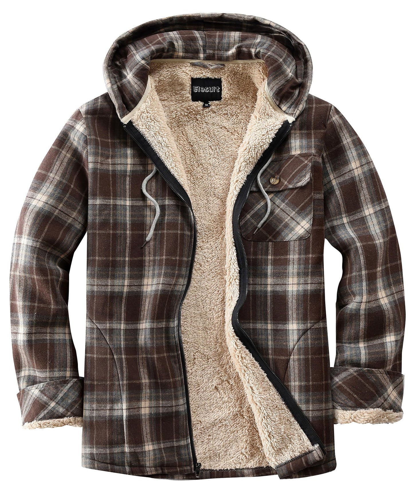 Amazon-Plaid Hooded Jackets Sherpa Lined Hoodies (more colors)