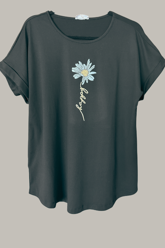 Happy Daisy Ribbed Graphic
