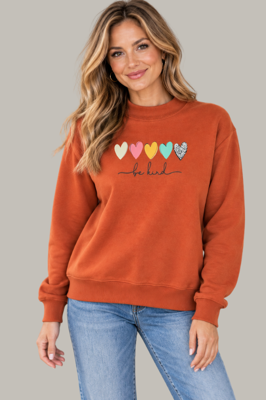Be Kind Mock Neck Sweatshirt