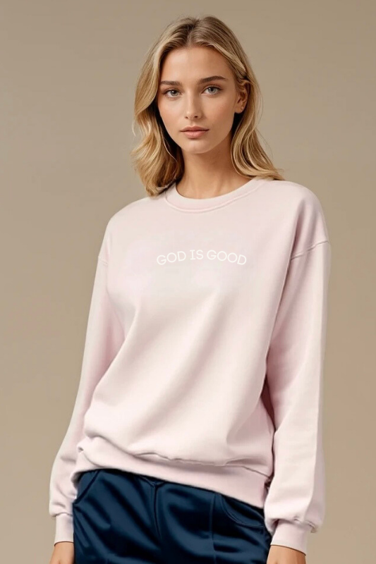 God Is Good Embroider Sweatshirt