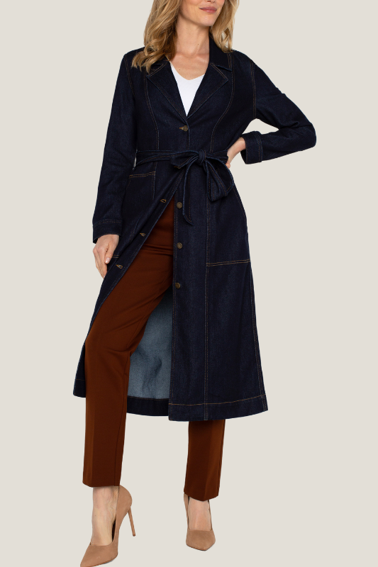 LIVERPOOL: Notch Collar Trench Jacket