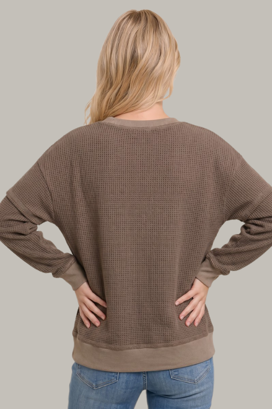 The Tess Thermal Knit Sweatshirt