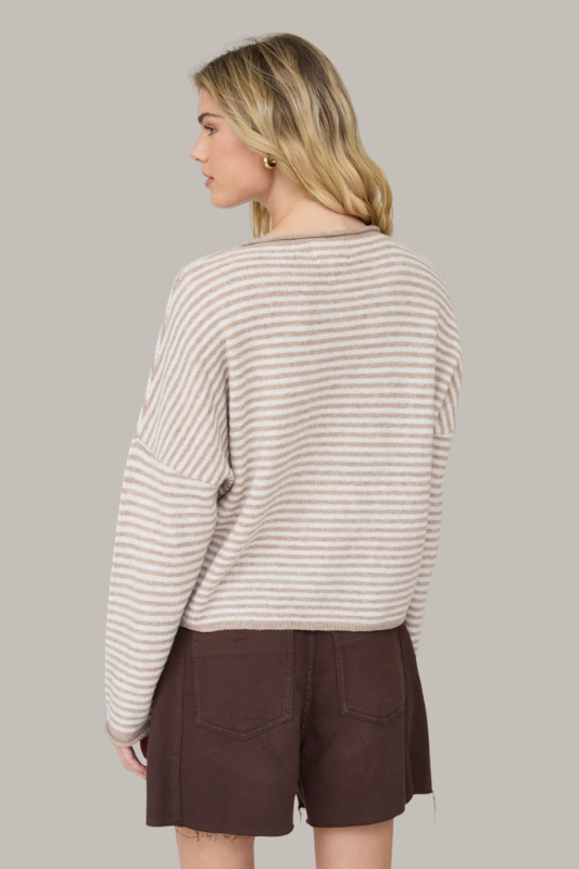 The Hannah Stripe Sweater Cardigan