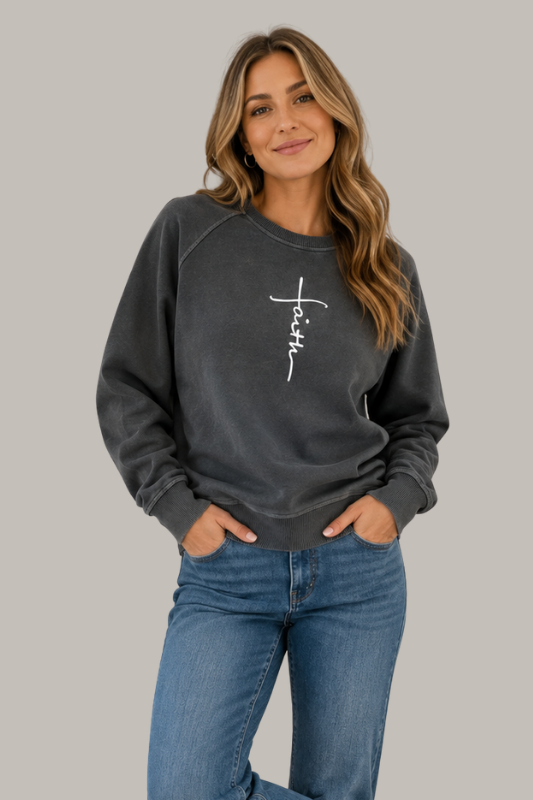Faith Mineral Wash Sweatshirt