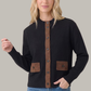 The Sydney Suede Trimmed Cardigan