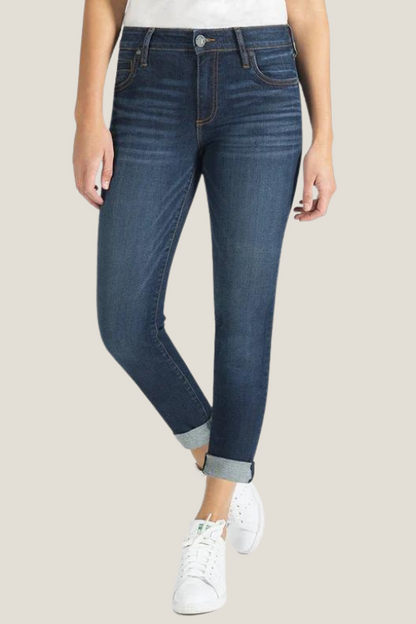 KUT: Catherine Mid Rise Boyfriend Jean (Abelia Wash)