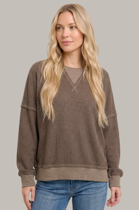 The Tess Thermal Knit Sweatshirt