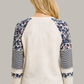 Color Block Waffle Knit Top