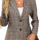 Amazon-Houndstooth Plaid Blazer (several colors)