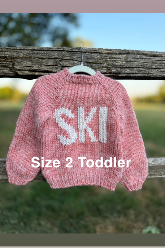 Handmade Children's Ski Sweater (pink)