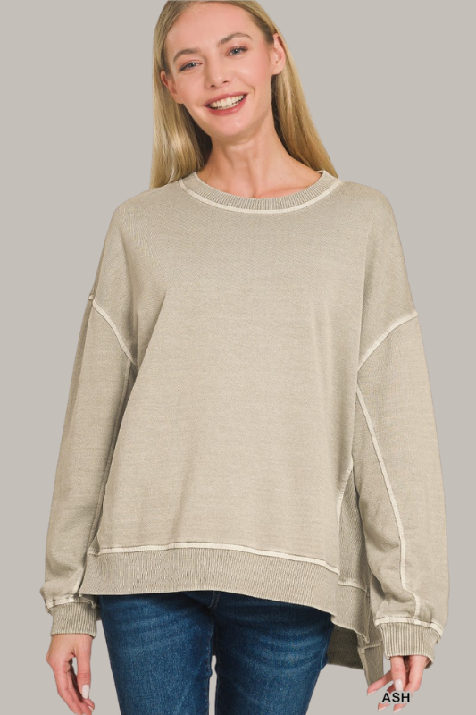 Mineral Wash Sweatshirt (Ash Mocha)