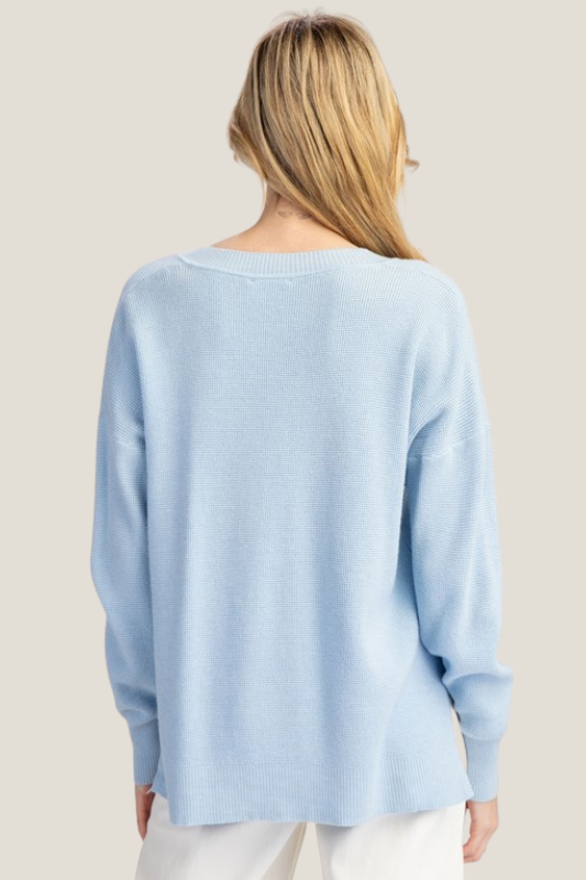 Pretty Peri V Neck Sweater