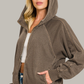 Mineral Wash Hoodie Sweatshirt (Brown)