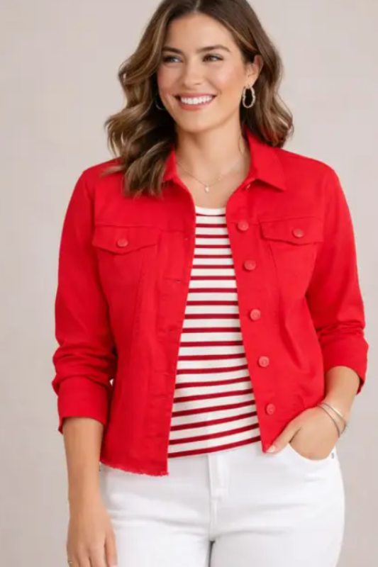 Staple Denim Jacket (Red)