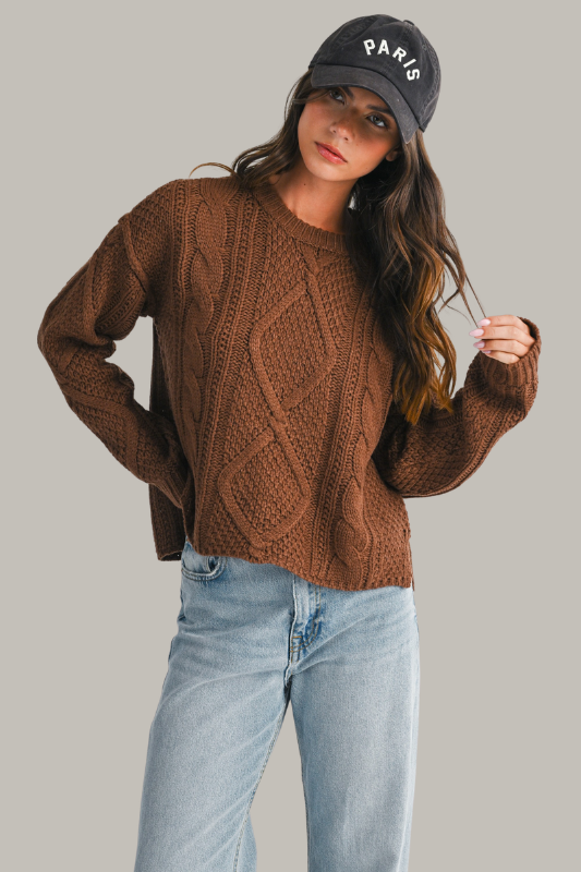 The Kellie Sweater (Chocolate)
