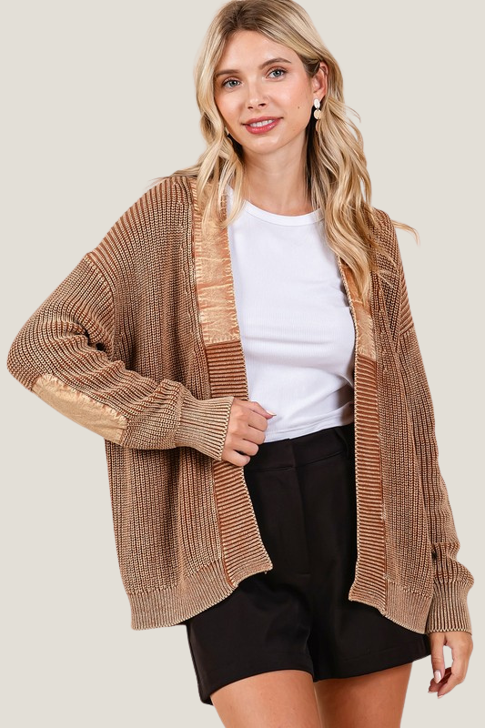 Mineral Wash Knit Cardigan