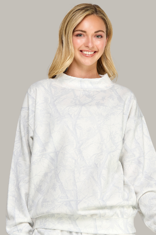 The Camo Mock Neck Sweatshirt