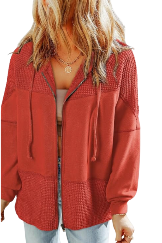 Amazon-Waffle Knit Hoodie (more colors)