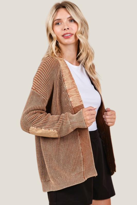 Mineral Wash Knit Cardigan